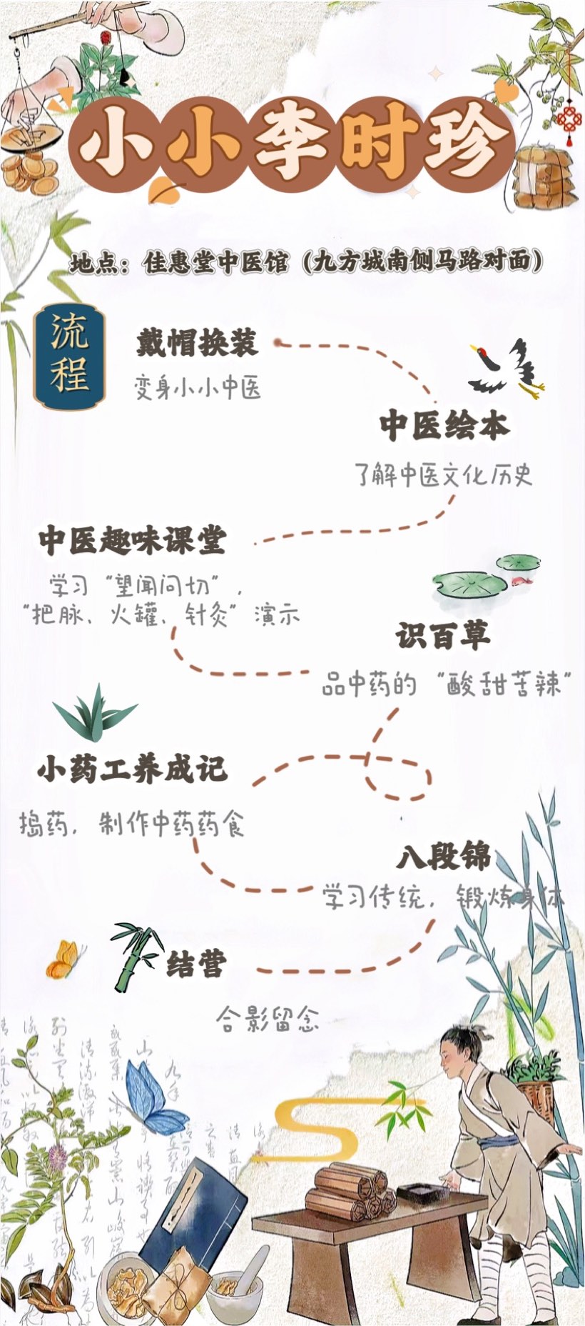 小小李时珍活动流程海报